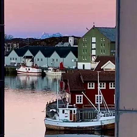 Svolvaer, Lofoten, Modern And Northern Lights